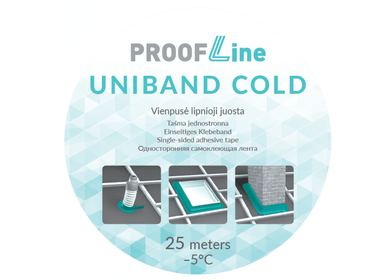 Juosta ProofLine UNIBAND COLD, sandarinimui iki -5C, 50mm x 25m - Image 2